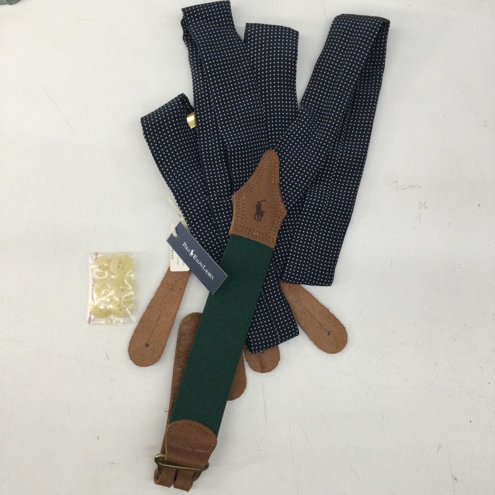 ポロラルフローレン ヴィンテージ Y型 ボタン式 サスペンダー POLO RALPH LAUREN ポロラルフローレン サスペンダー Y型ボタン