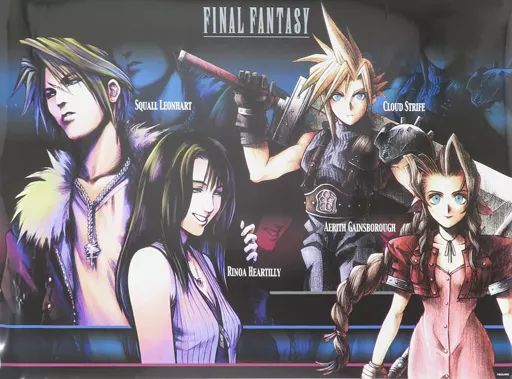  【中古】ポスター B2ポスター 集合(4人) 「ファイナルファンタジーVII/VIII」 ポスター