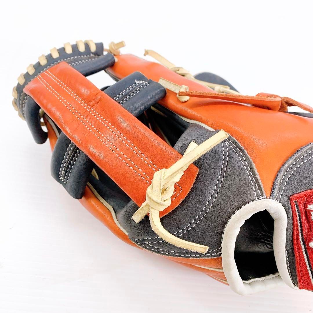 Rawlings グローブ 右利き用　オレンジ×ネイビー Rawlings グローブ 右利き用 オレンジ×ネイビー - メルカリ