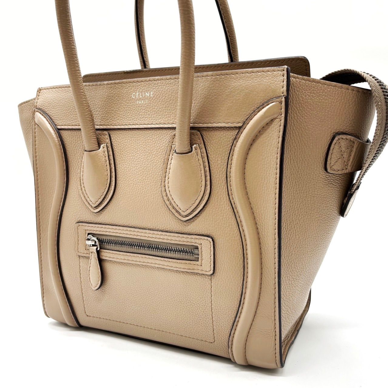 CELINE セリーヌ ラゲージ レザー トートバッグ キャメル CELINE セリーヌ ラゲージ レザー トートバッグ キャメル