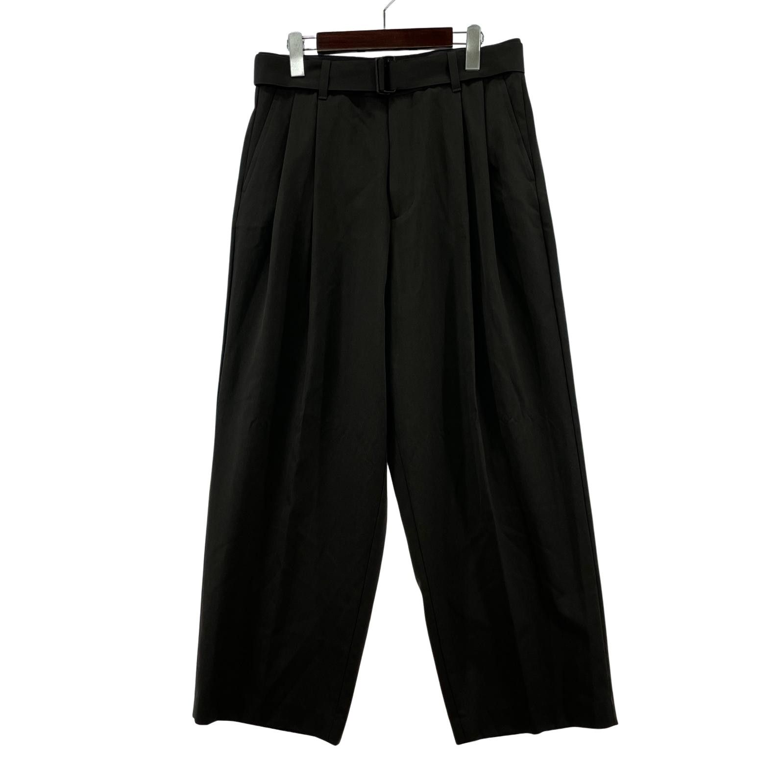 stein BELTED WIDE STRAIGHT TROUSERS M