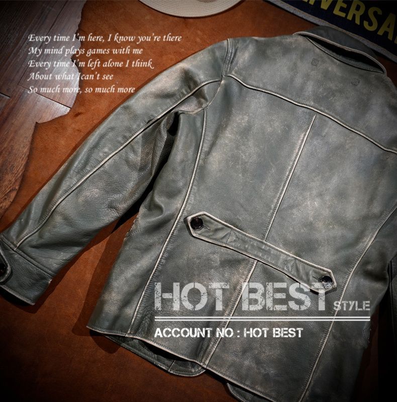 カウハイド 復刻20年代 スイッチヤードコート タイト レザージャケット ウォッシュ加工 ヴィンテージカーコート グランメゾン 牛革 カウハイド 復刻20's スイッチヤードコート タイト レザージャケット