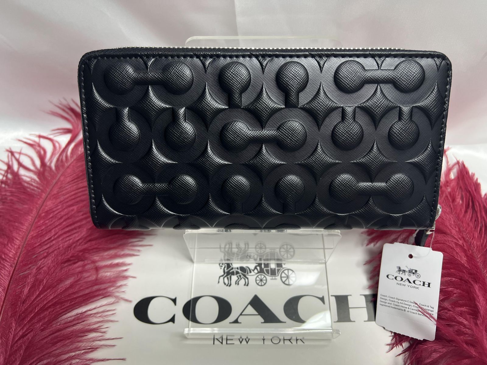 COACH 長財布 コーチ財布 シグネチャーラウンドファスナー