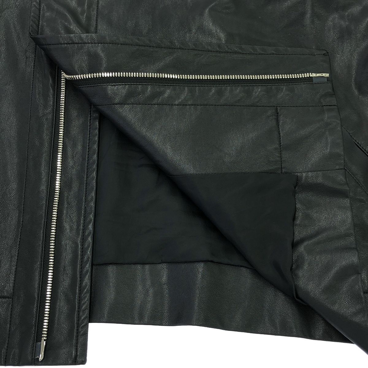 stein シュタイン 20AW OVER SLEEVE FAKE LEATHER JACKET フェイク