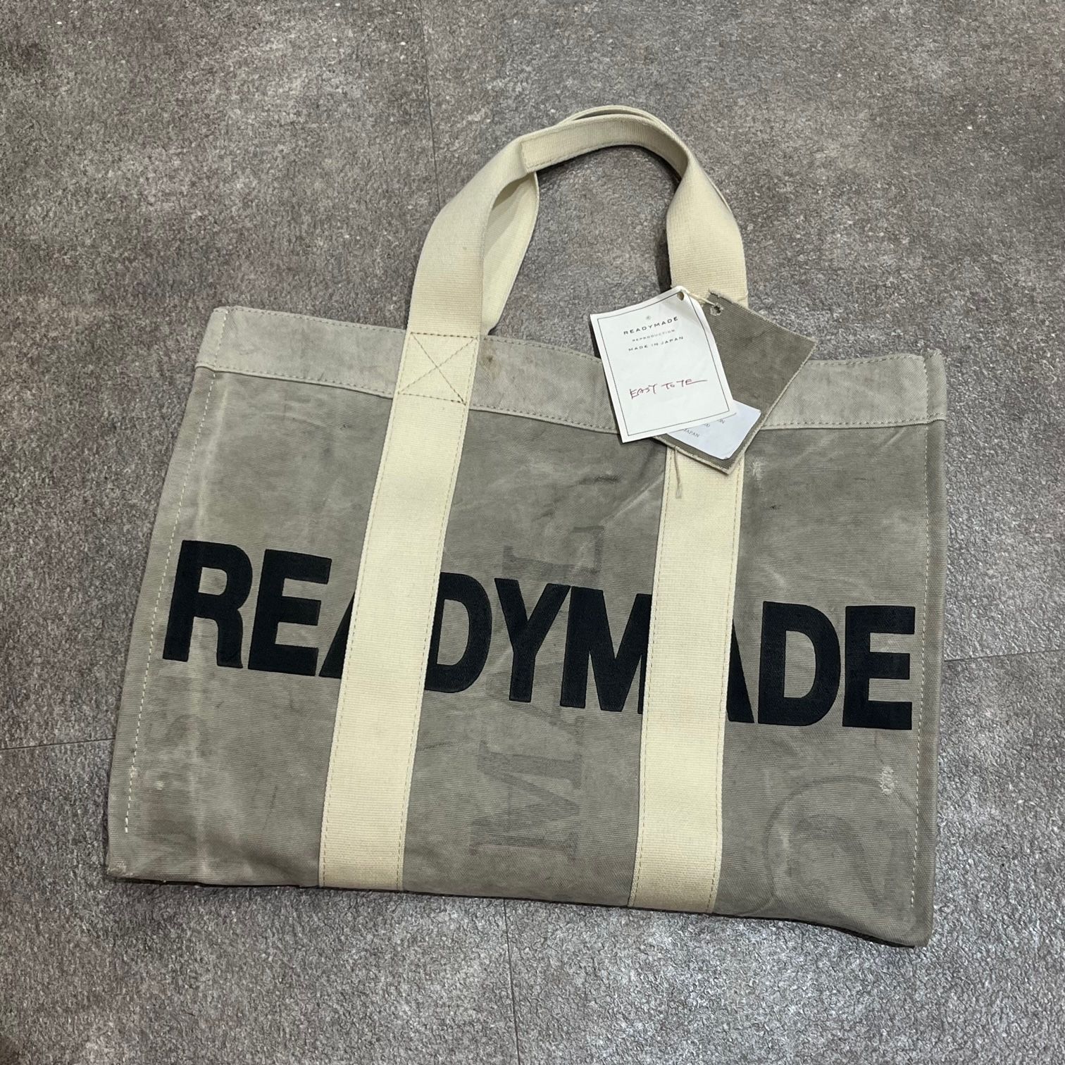 READY MADE EASY TOTE LARGE WHITE ヴィンテージコットン トートバッグ 