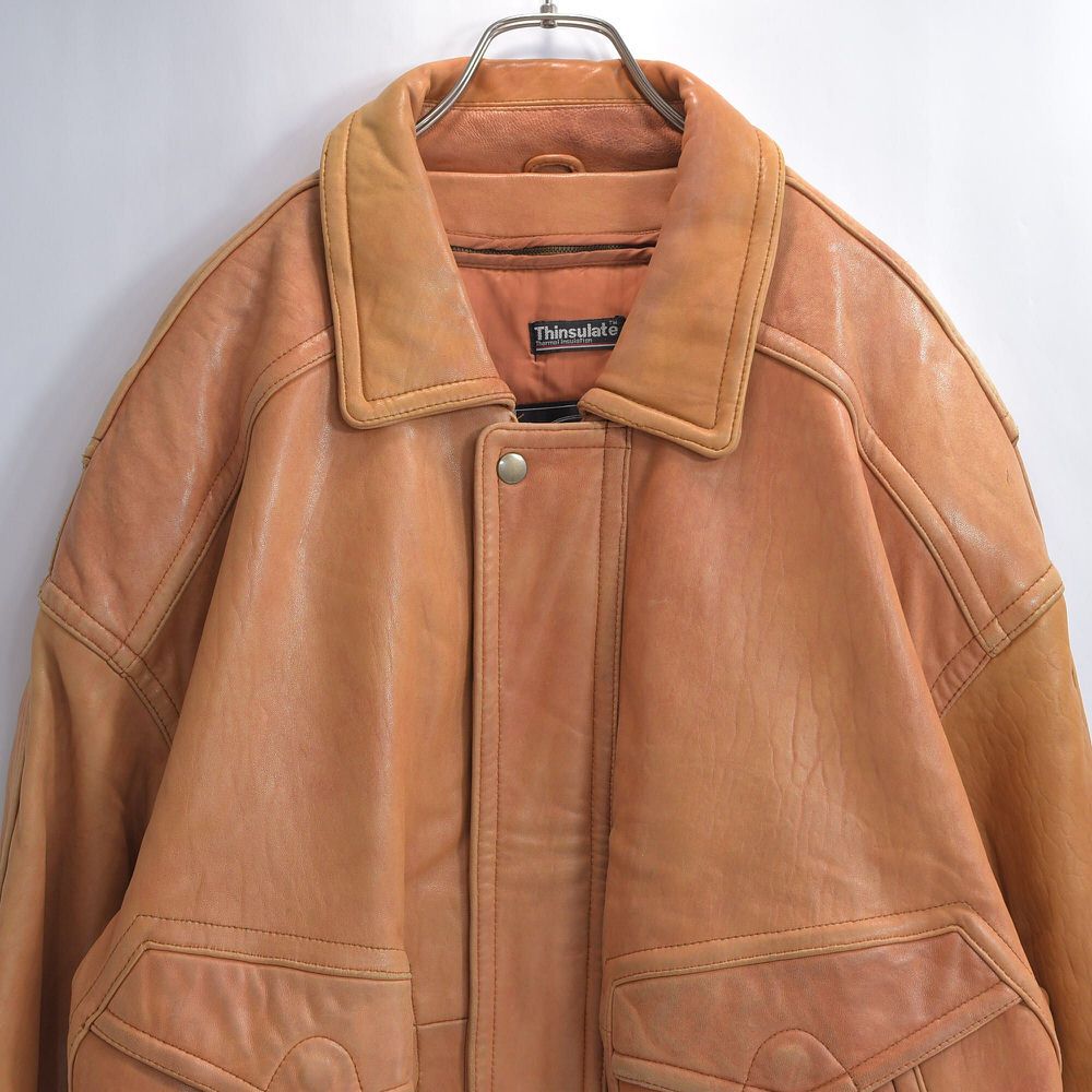 vintage 古着 90's スウェードレザー ノーカラーブルゾン キャメル 楽天市場】古着 VINTAGE ヴィンテージ 70s デカタロン レザー