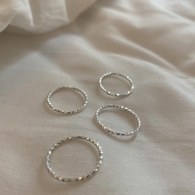 シルバーアクセサリー★極細シルバーリング★約11号★レディース リング レディース シルバー925 S925 極細リング シンプル 18k