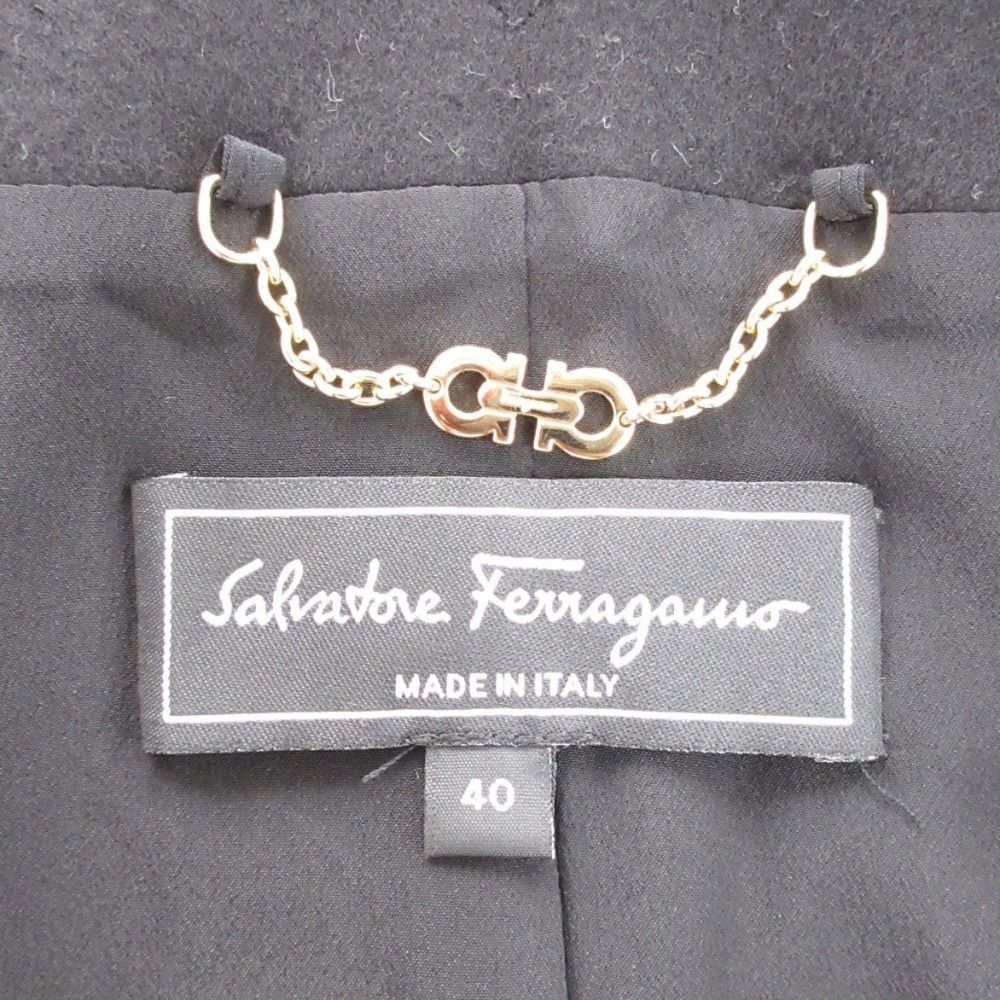 サルヴァトーレ フェラガモ ミンクファー付き ジャケット ブラック 40 Salvatore Ferragamo/サルヴァトーレフェラガモ】 ガンチーニ