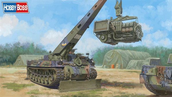 新品 HOBBY BOSS 1/35 ドイツ陸軍 BPz2A2 バッファロー 戦車回収車 プラモデル 84568 [佐川急便]
