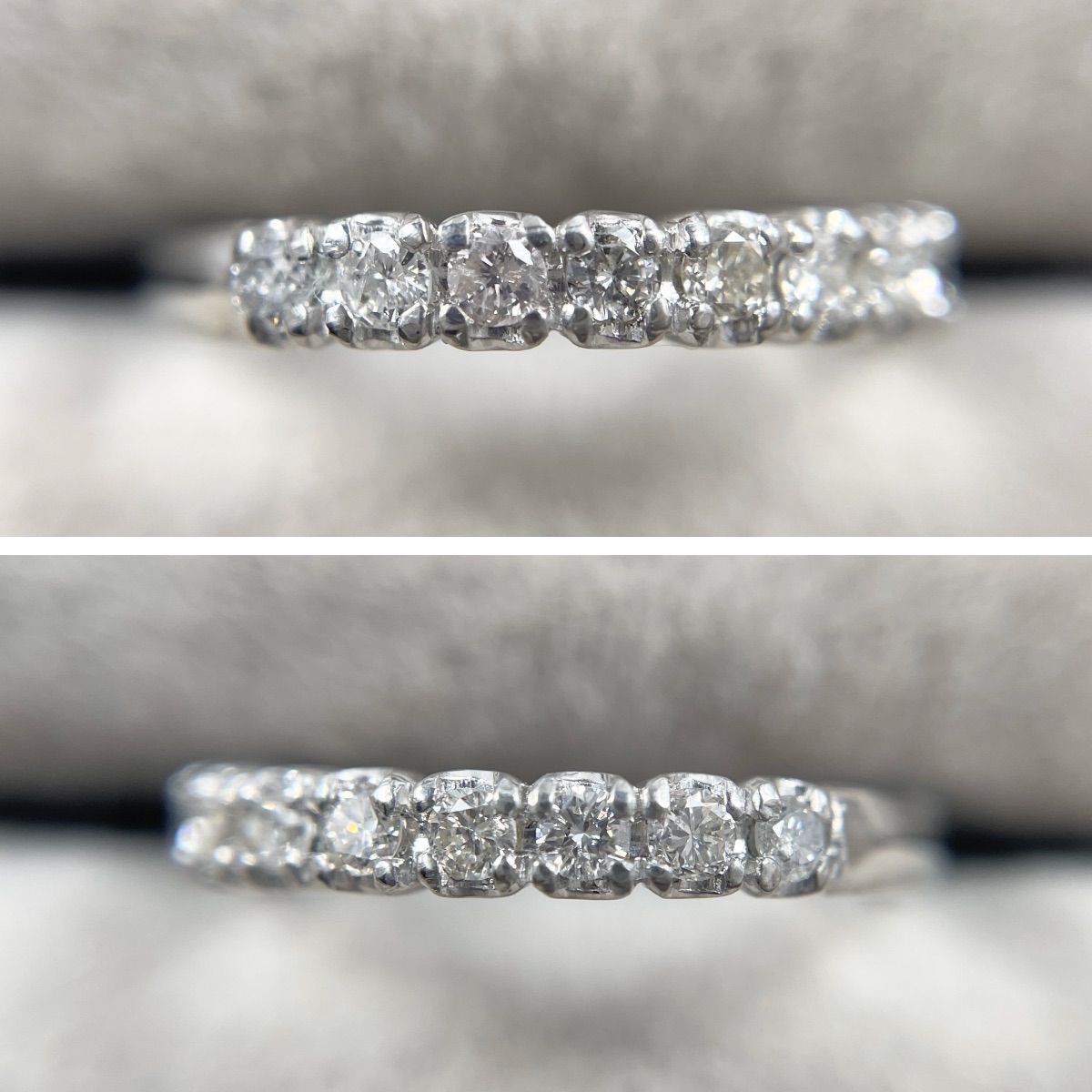 Pt900 天然ダイヤモンド 0.50ct ハーフエタニティリング - メルカリ
