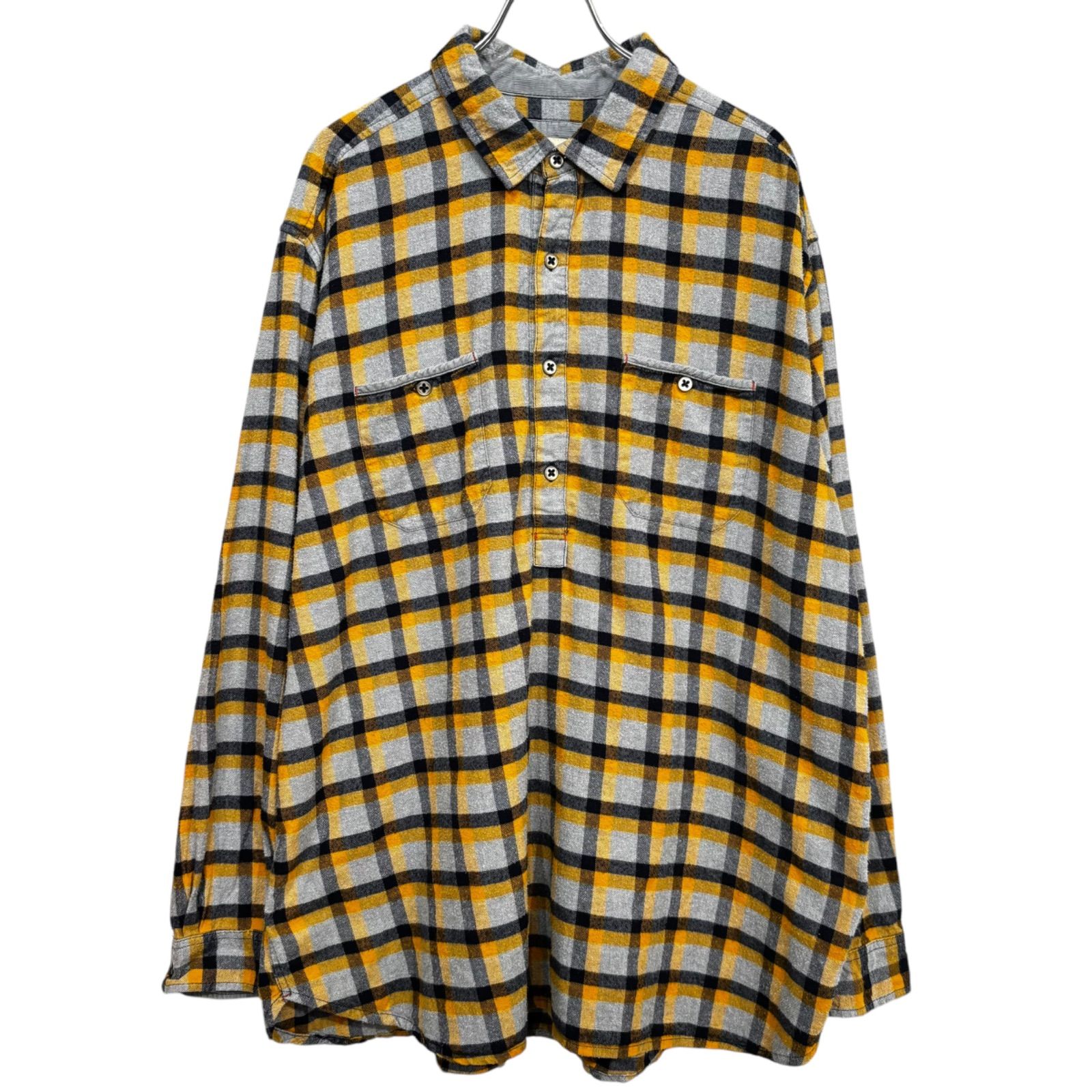 90s THE TERRITORY AHEAD Pullover Flannel Shirt XXL 90年代 テリトリーアヘッド フランネルシャツ プルオーバーシャツ チェックシャツ グランパシャツ