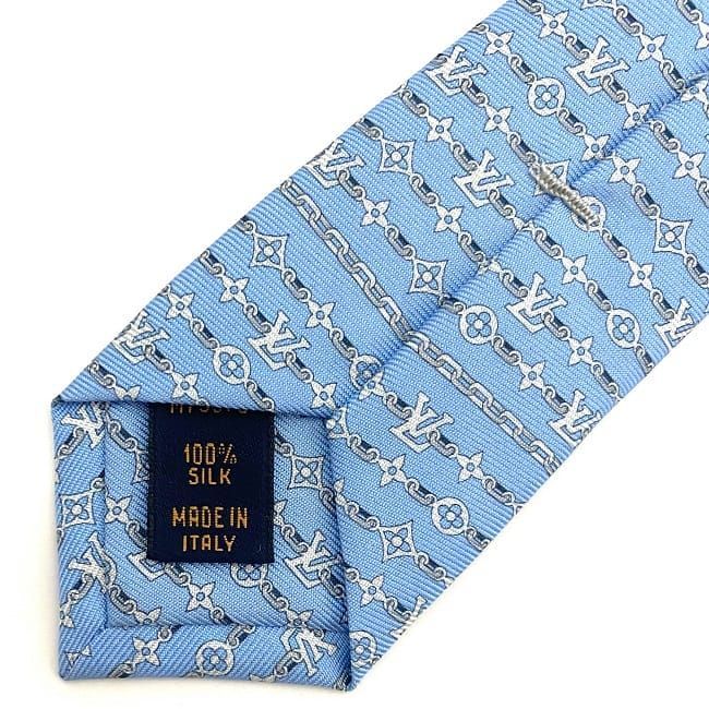 ルイヴィトン LOUIS VUITTON 【現行品】　ネクタイ ルイ ヴィトン ネクタイ ライトブルー モノグラム M73579 美品
