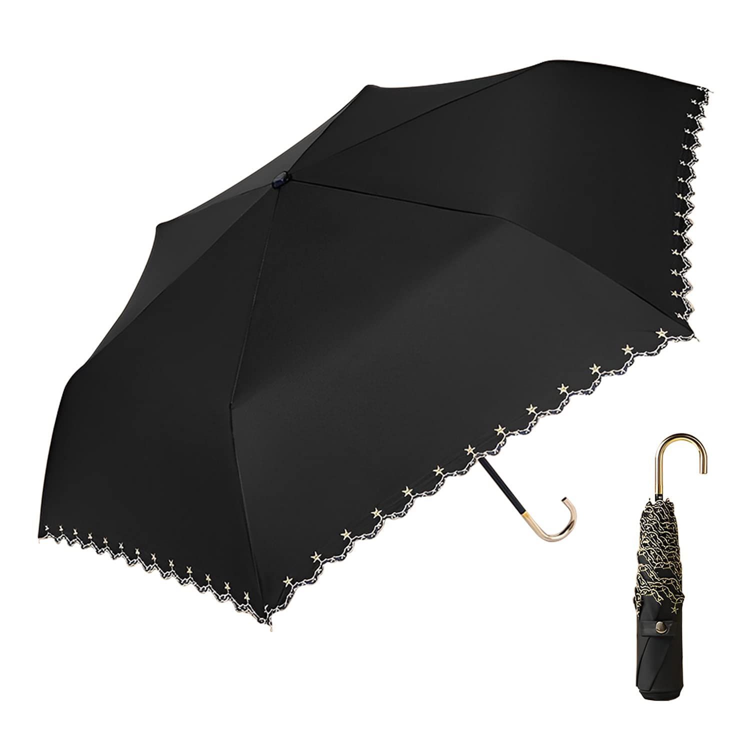 【色: 03花柄-ホワイト】日傘 折りたたみ傘 超軽量 174g194g UVカ