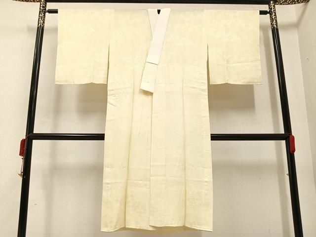 平和屋着物●長襦袢 無双仕立て 草花地紋 砥粉色 正絹 AABA8183ph