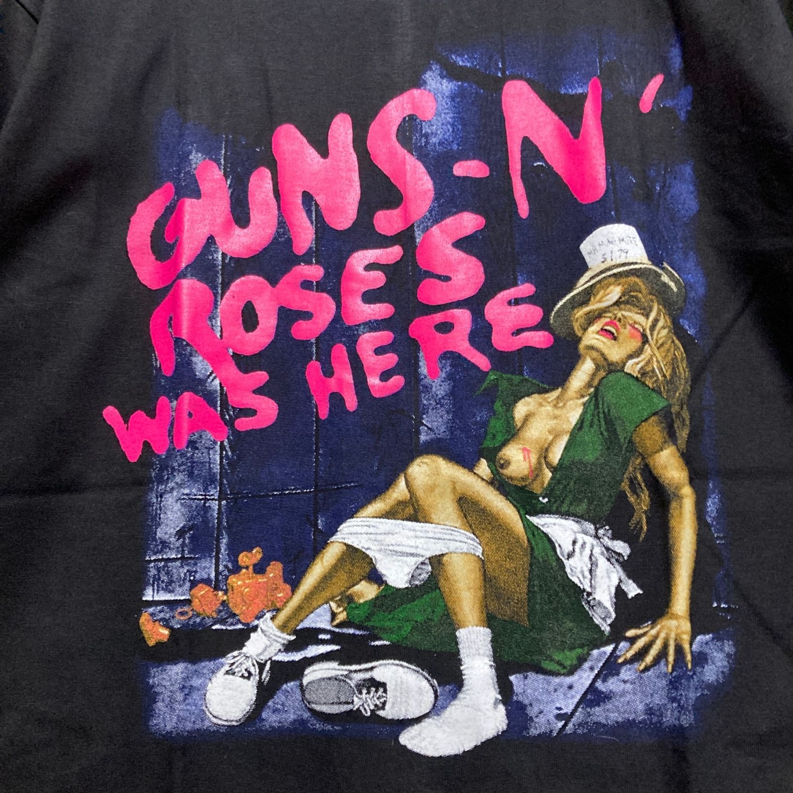 ☆ ガンズアンドローゼス GUNS N ROSES 黒 ピンナップガール セクシー 
