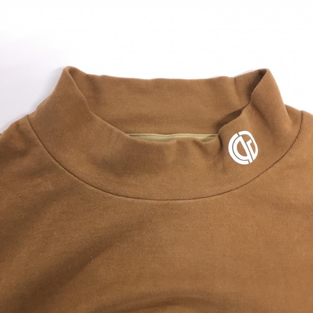 【美品】CPG 長袖ハイネックシャツ ライトブラウン 微起毛素材 ストレッチ メンズ 3(L) ゴルフウェア CPG 美品】CPG 長袖ハイネックシャツ ライトブラウン 微起毛素材