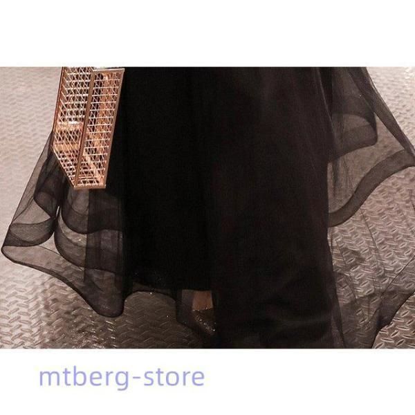 黒 パーティードレス