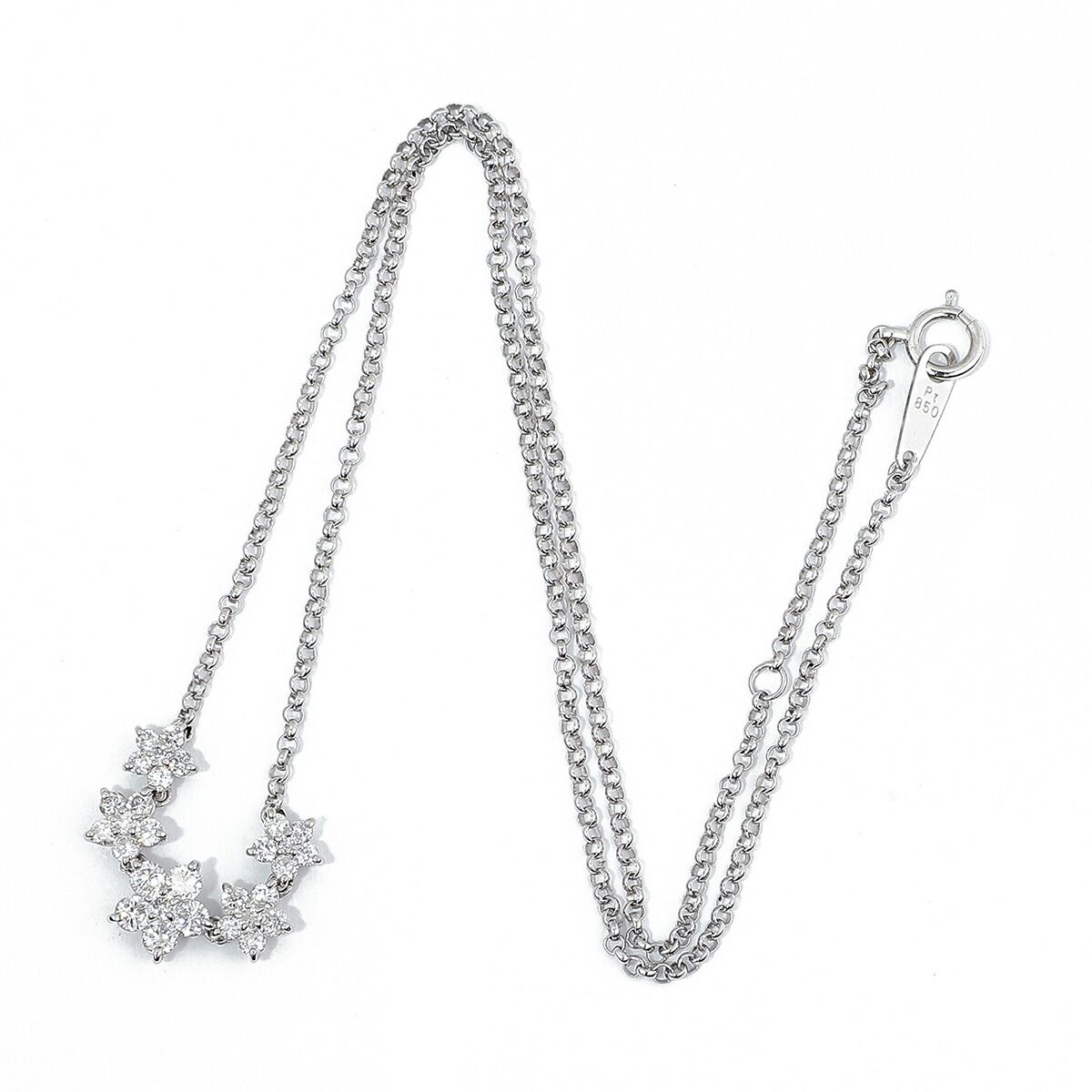 専用出品です　4℃ プラチナ ダイヤモンドネックレス フラワーモチーフ d67d7ddd080f5954c39538755ccef8