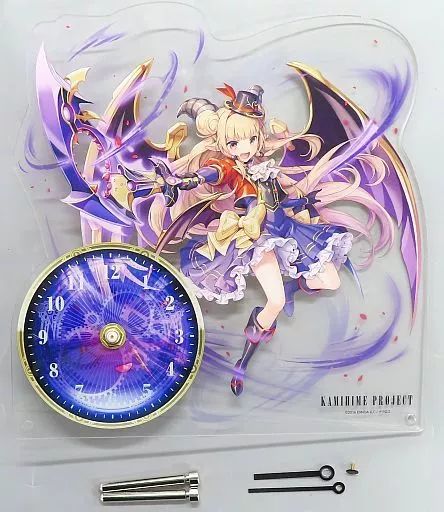 置き時計・壁掛け時計　ディアボロス アクリルクロック 「神姫PROJECT」 萌えゲーフェスタ2021＠DMM/FANZA SUMMERグッズ 中古】置き時計・壁掛け時計 ディアボロス アクリルクロック