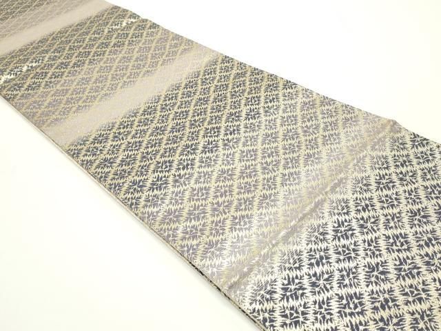 平和屋着物○両面 全通柄袋帯 花唐草間道 正絹 逸品 未