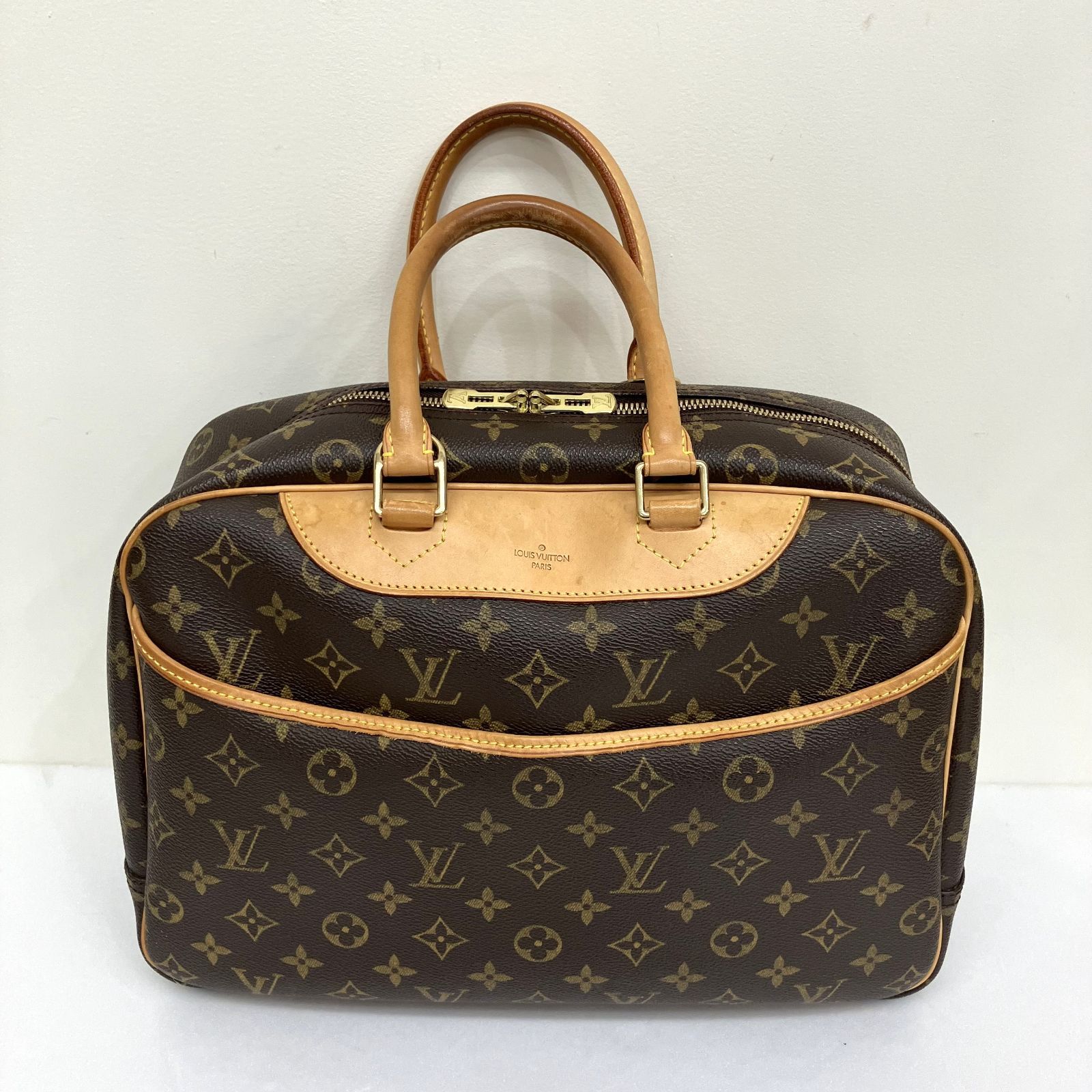 【中古美品】LOUIS VUITTON ルイヴィトン ドーヴィル M47270 モノグラム ハンドバッグ ボストンバッグ 保存袋・パドロック付き