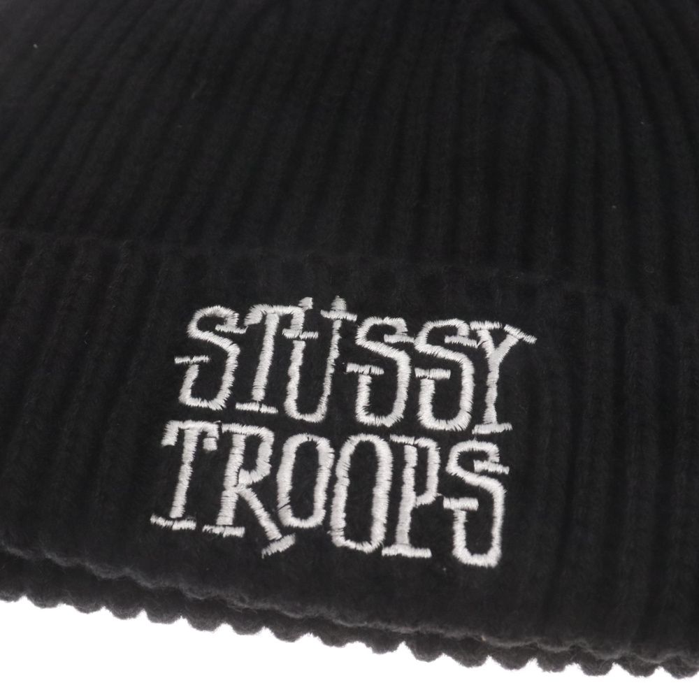 STUSSY (ステューシー) 00s 金タグ フロントロゴ刺繍 ビーニー