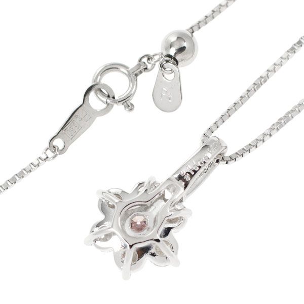 希少 Pt900/ Pt850 天然ピンク ダイヤモンド ペンダント