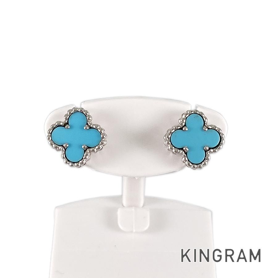 ヴァンクリーフ＆アーペル Van Cleef - Arpels スウィート アルハンブラ K18WG ターコイズ ピアス sss