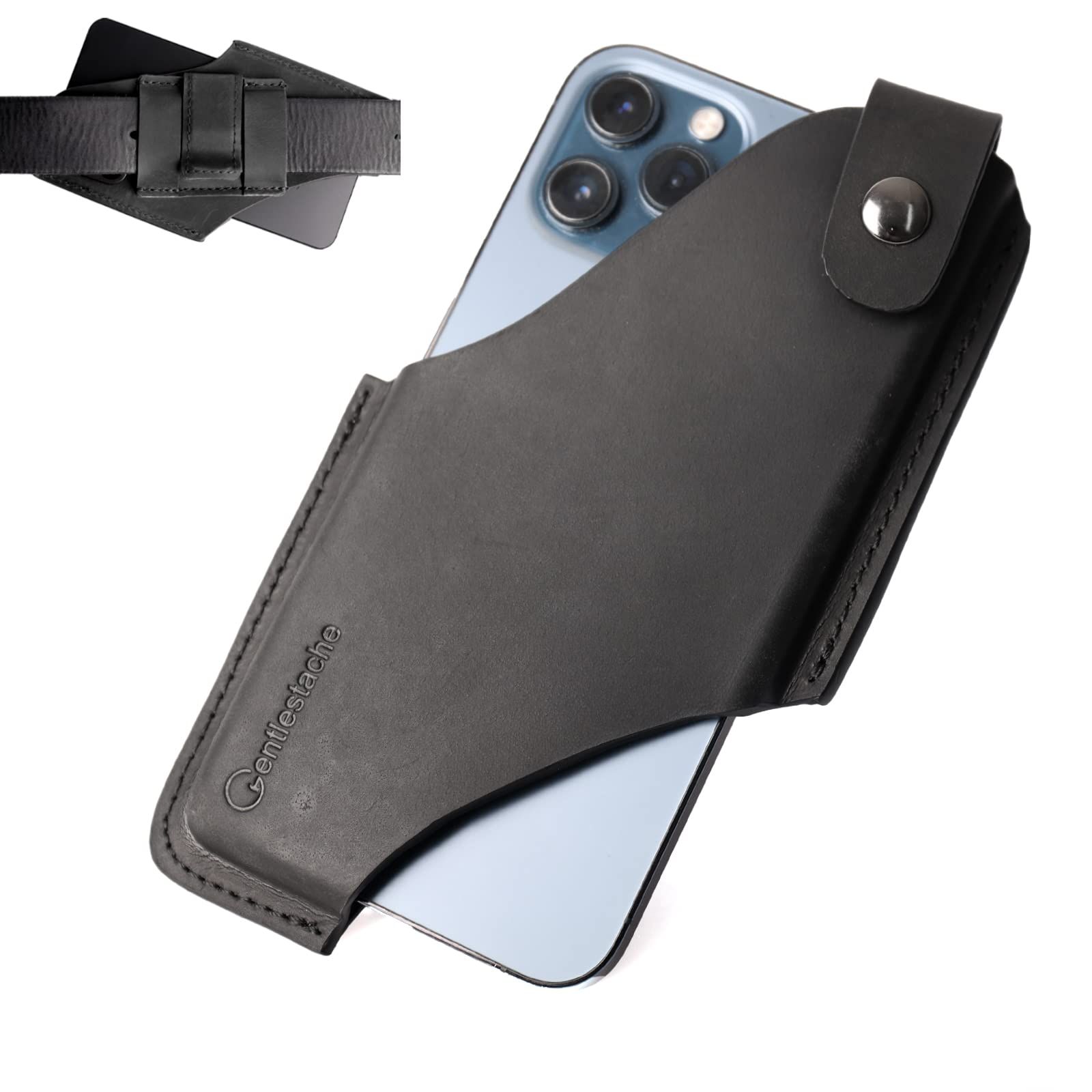 新作登場，100%新品】 Gentlestache レザー携帯電話ホルスター