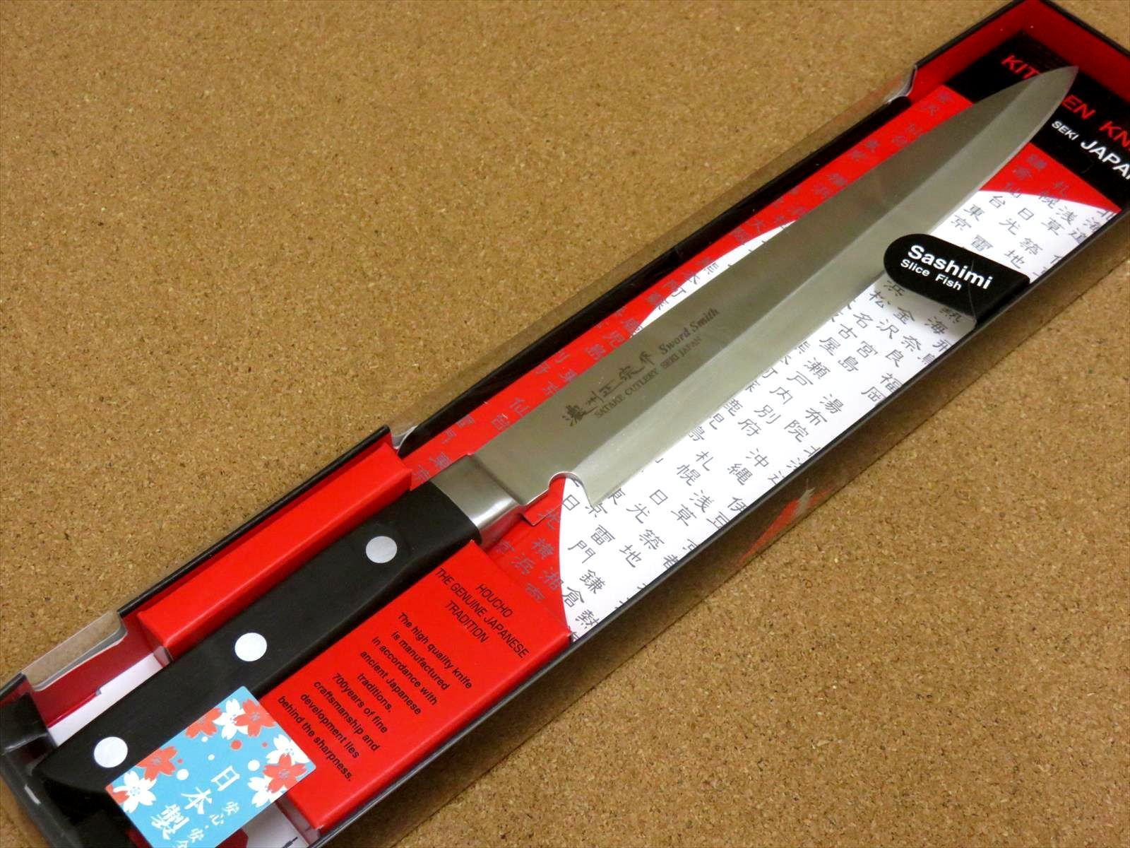 関の刃物 刺身包丁 20.5cm (205mm) 濃州正宗作 ステンレス鋼 ABS樹脂 本通し 片刃 右利き 刺身を切る 刃渡りが長い 柳葉包丁 日本製  - メルカリ