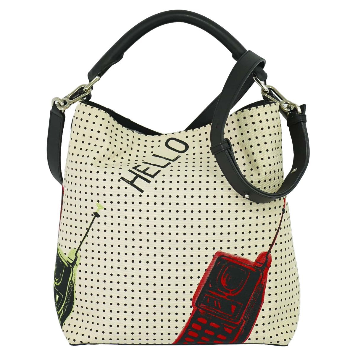 FENDI ズッカ マンマバケット バッグ キャンバス ホワイト アイボリー