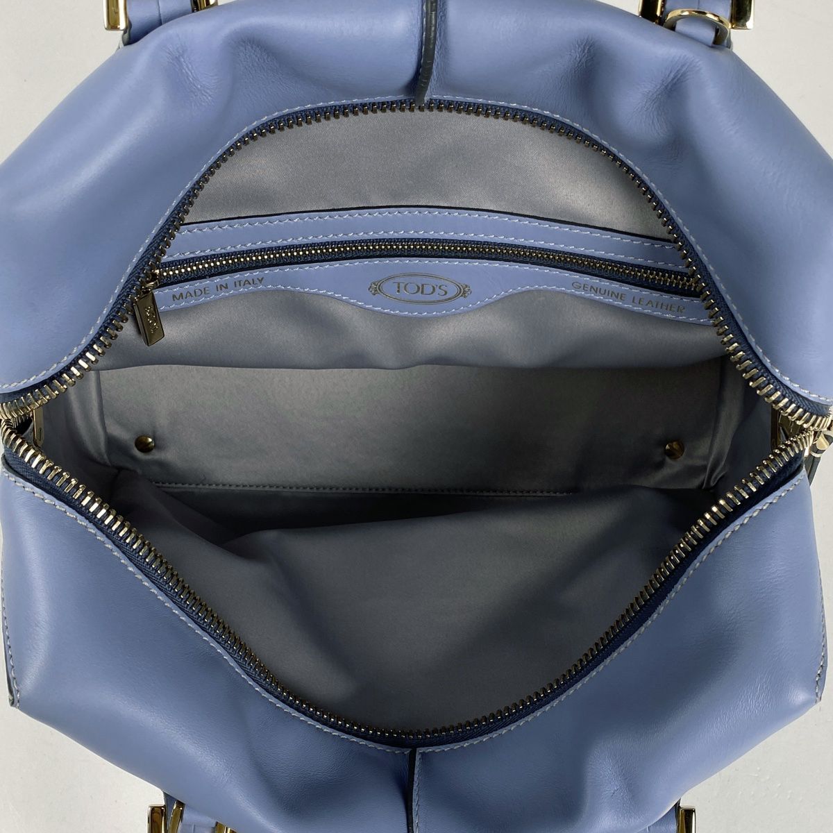 希少✨ トッズ Dキューブ ハンドバッグ レザー バイカラー ブルー系 トッズ TOD'S Dキューブ ハンドバッグ 2WAY ショルダーバッグ