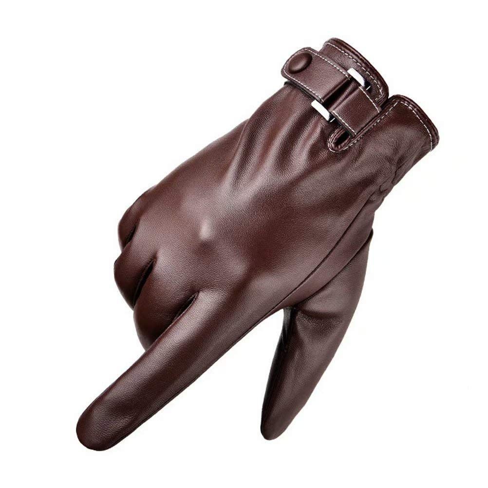 【色: ブラウン】Bageson 手袋 革 メンズ 裏起毛 グローブ タッチパネ
