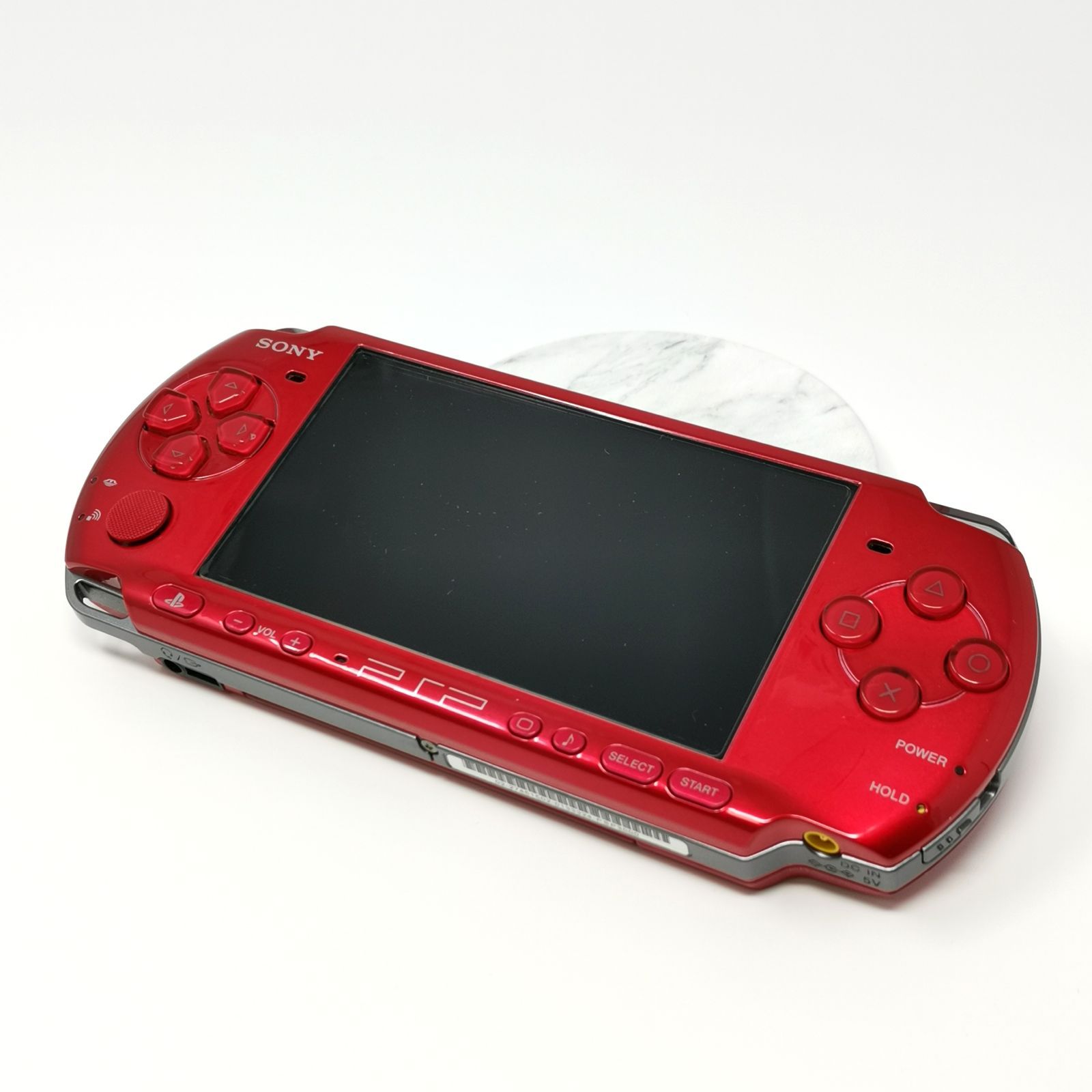 SONY PSP-3000 レッド 赤 バッテリーないため動作未 ソフトケース付き プレイステーション ポータブル 管理番号KKVKO613
