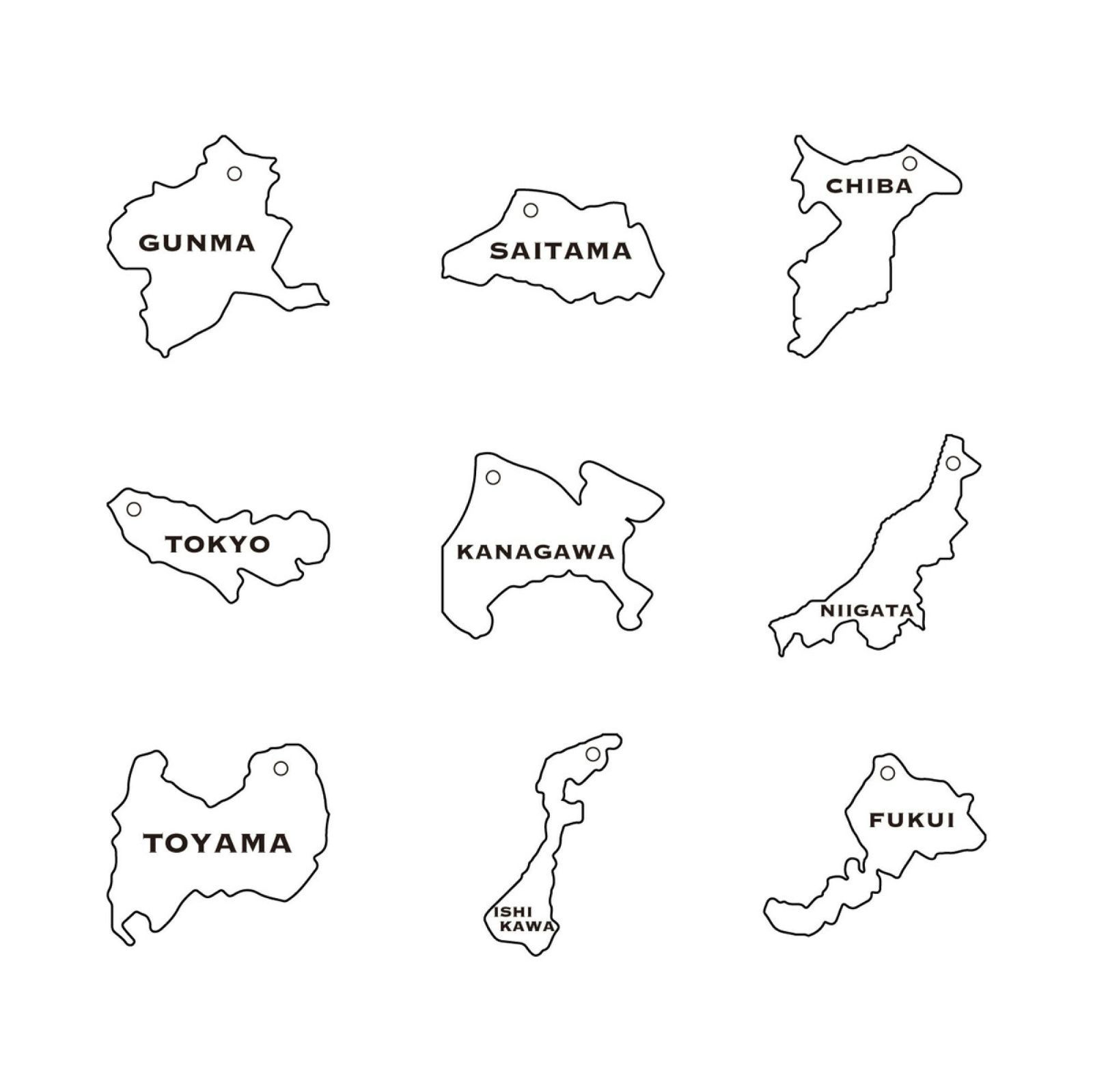 都道府県型キーホルダー 透明アクリルキーホルダー 都道府県 出身地