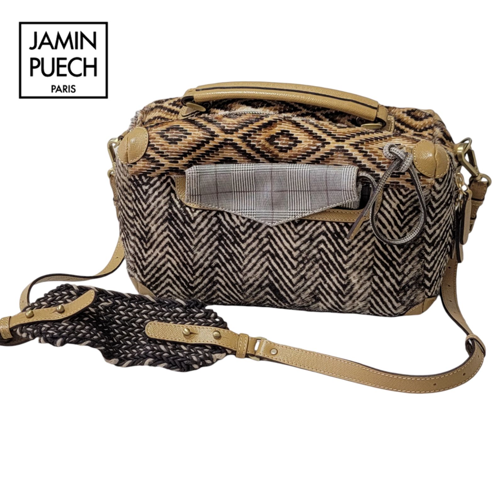 ほぼ未使用】H.P.FRANCE アッシュ・ペー・フランス購入 ジャマンピュエッシュ JAMIN PUECH ショルダーバッグ 2WAY ハンドバッグ  ハラコ素材 レザー - メルカリ