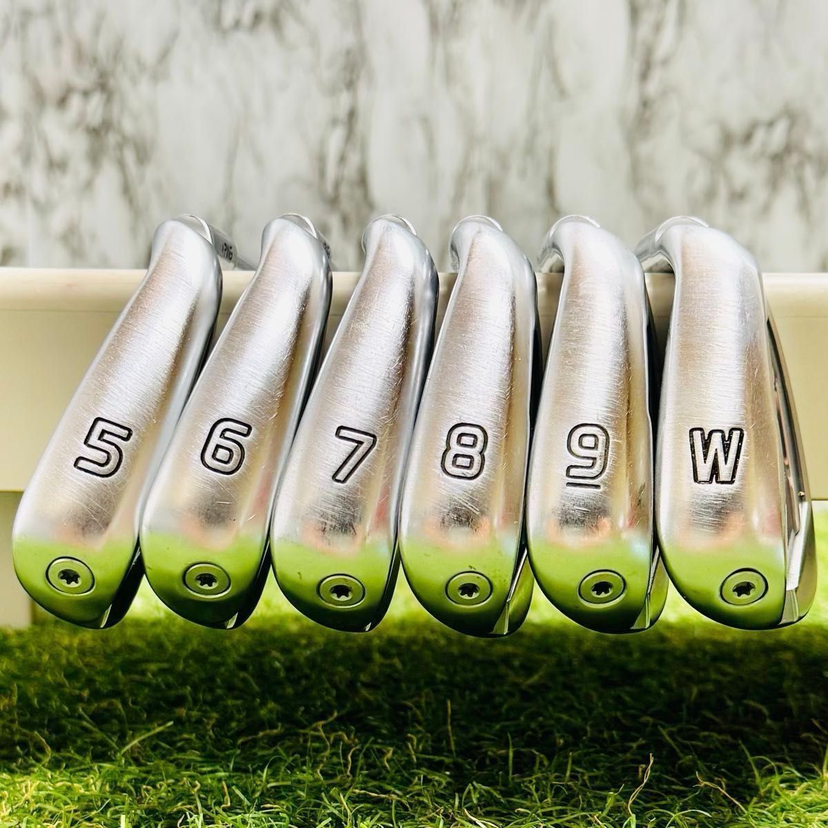 良品】初心者推奨 ピン G425 青ドット メンズアイアンセット 6本 S