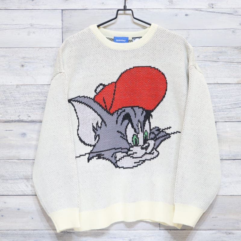 SEQUENZ シークエンズ】TOM AND JERRY ブラックセーター M SEQUENZ