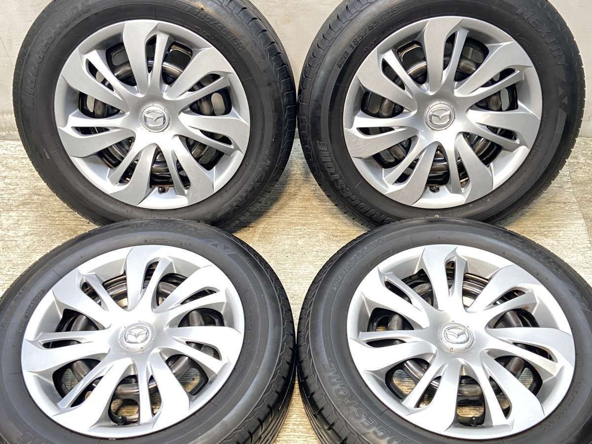 185/65R15 ブリヂストン ネクストリー マツダ純正 15x5.5 100-4