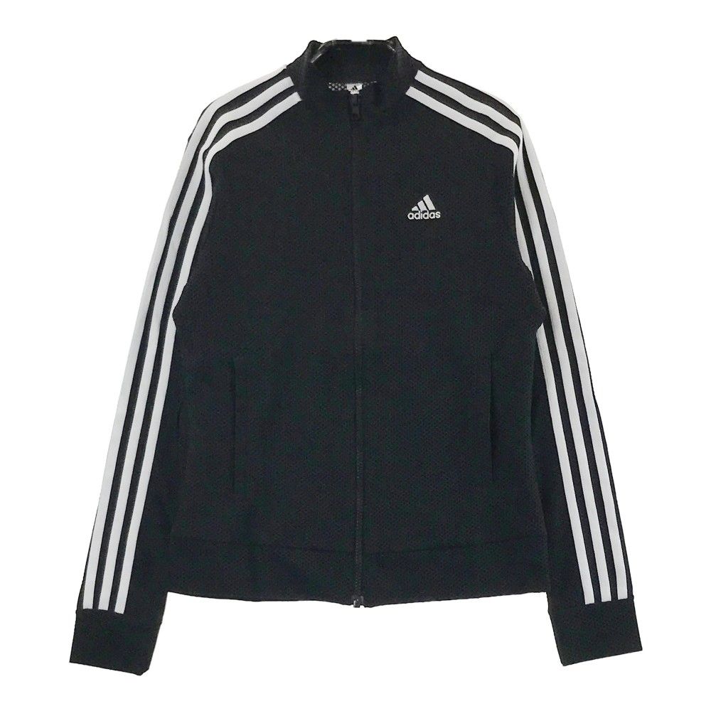 サイズ：S ADIDAS GOLF アディダスゴルフ GM3752 ; ジップジャケット スリーストライプ  ブラック系 [240101396536] ゴルフウェア レディース ストスト サイズ：S ADIDAS GOLF アディダスゴルフ GM3752 ジップ