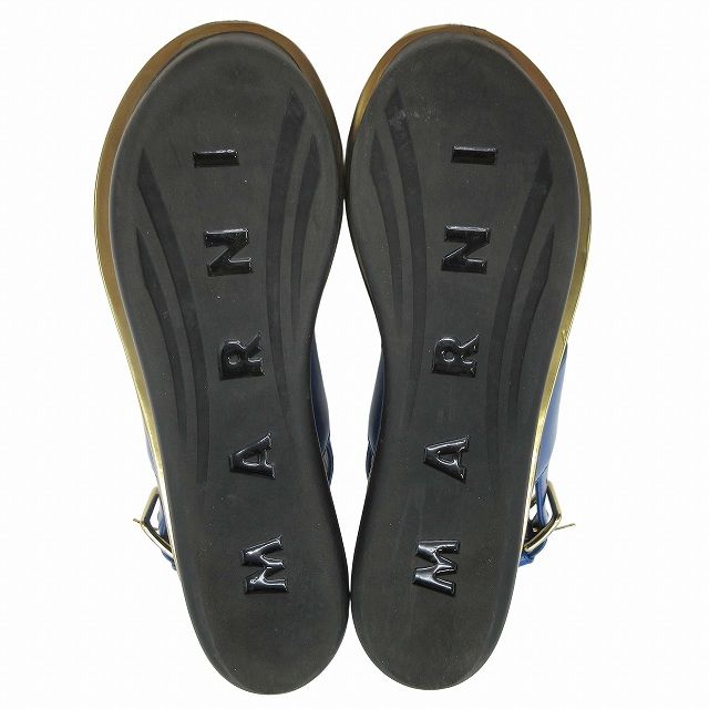 MARNI マルニ MARNI 靴 サンダル 37 レザー×ハラコ ダーク MARNI マルニ MARNI 靴 サンダル 37 レザー×ハラコ ダーク