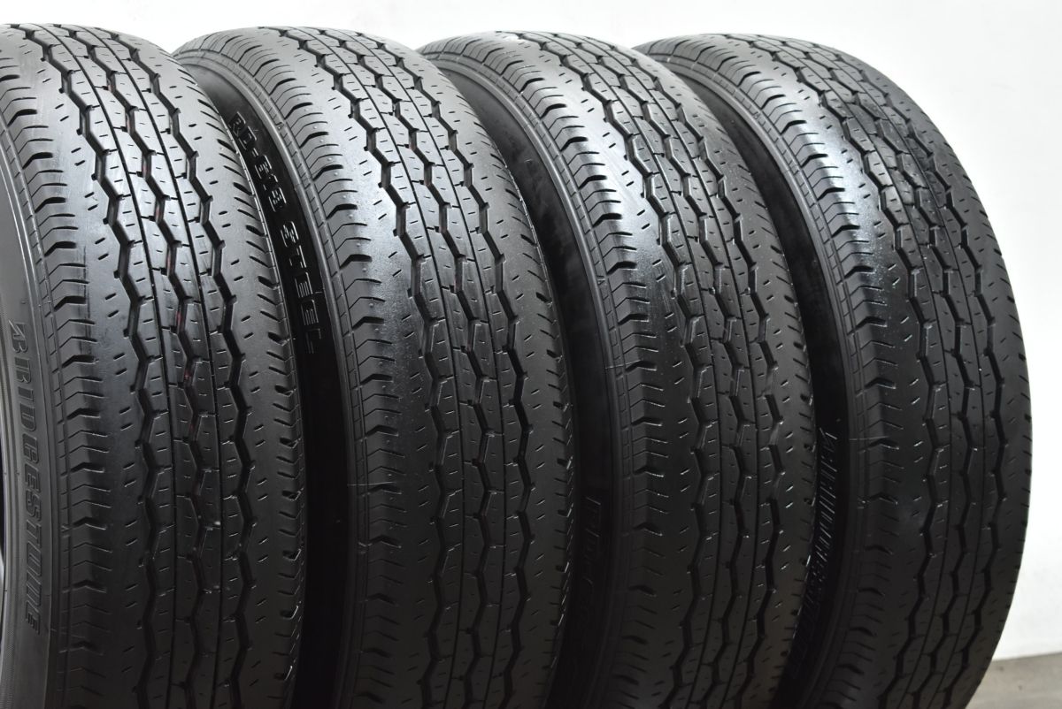 真作保証 バリ溝 トヨタ 200 ハイエース 純正 15in 6J 35 PCD139.7 ブリヂストン エコピア RD613 195 80R15 レジアスエース スーパーGL
