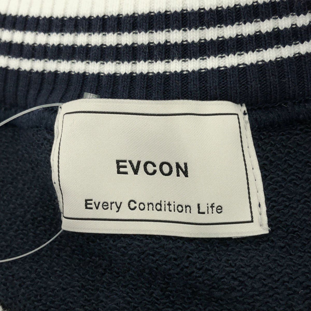 EVCON エビコン 23SS Border Rib Sweat Crew Neck ボーダーリブ 