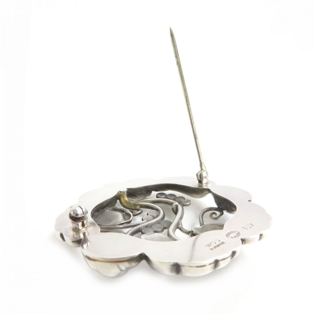 美品 GEORG JENSEN 159 シルバーブローチ ムーンライトブロッサム