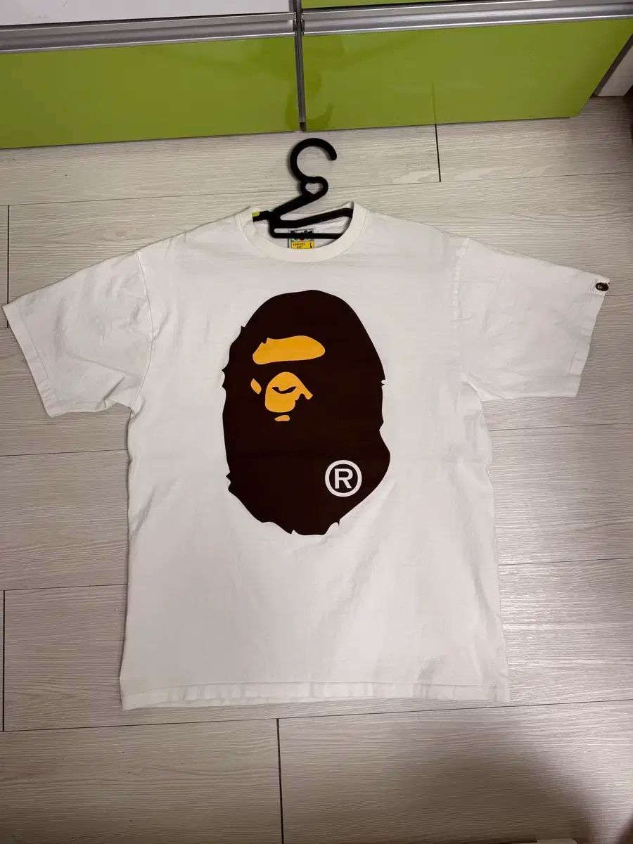 A BATHING APE(アベイシングエイプ) ビッグ ヘッド 半袖 Tシャツ 白 L