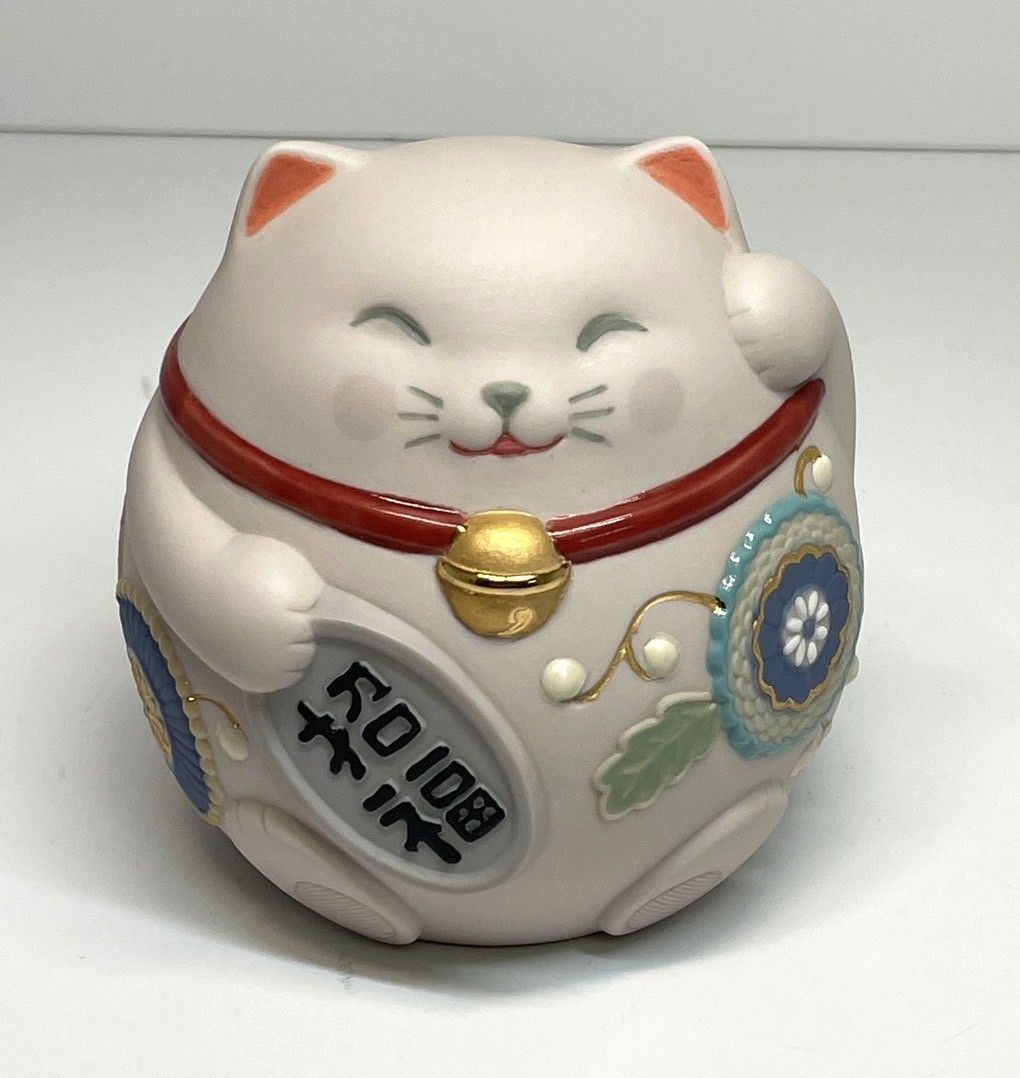 リヤドロ LLADRO 招き猫 人形 置物 陶器 ピンク