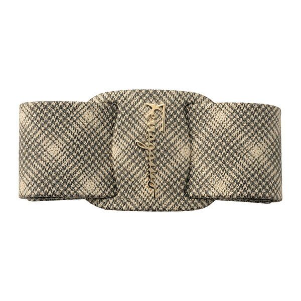 新品 フェラガモ FERRAGAMO ヘアアクセサリー バレッタ ベージュ  