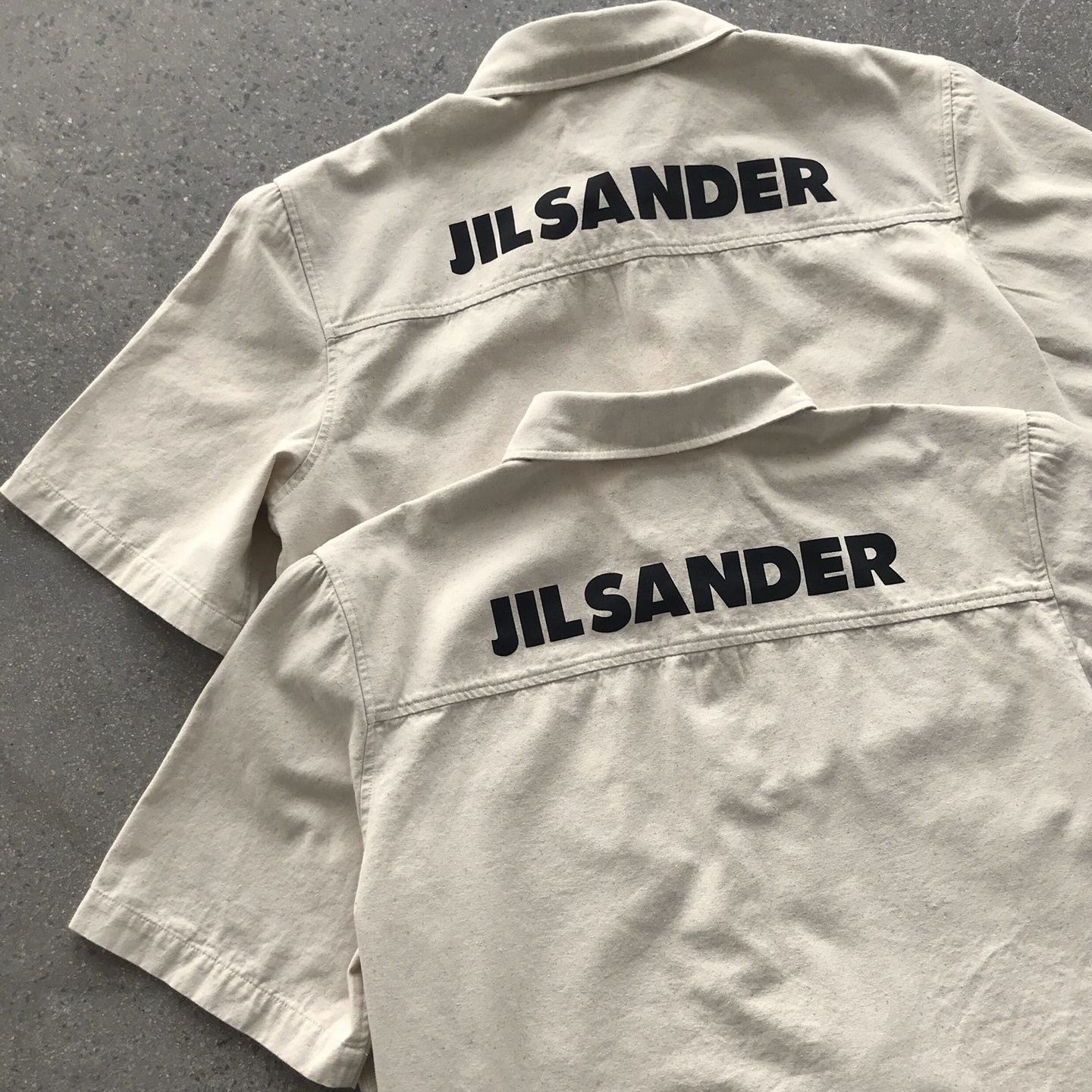 新品未使用品　ジルサンダー JIL SANDER シャツ 大きなシルエット  ベージュ 半袖 男女兼用