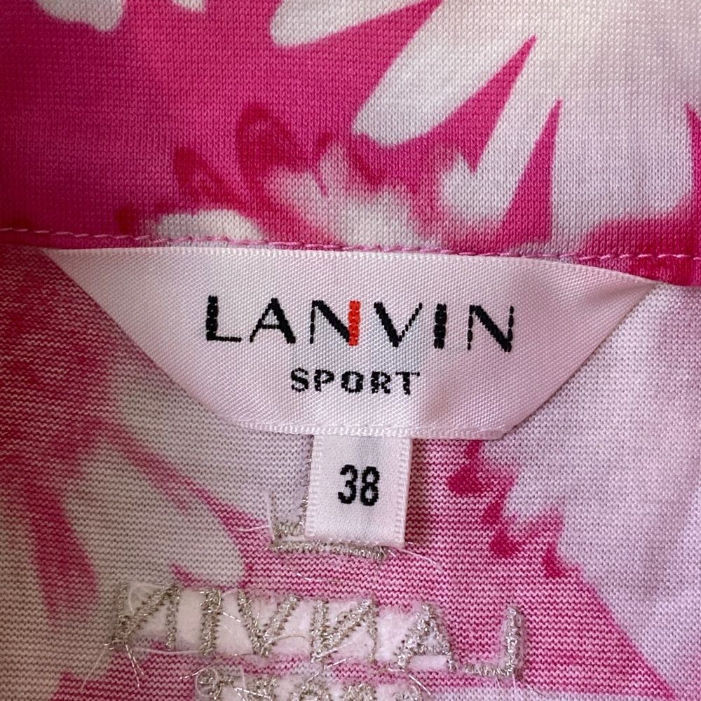 サイズ：38 LANVIN SPORT ランバン スポール  ジップジャケット 薄手 チェック柄 レッド系 [240101463277] ゴルフウェア レディース ストスト LANVIN SPORT ランバン スポール ジップジャケット 薄手