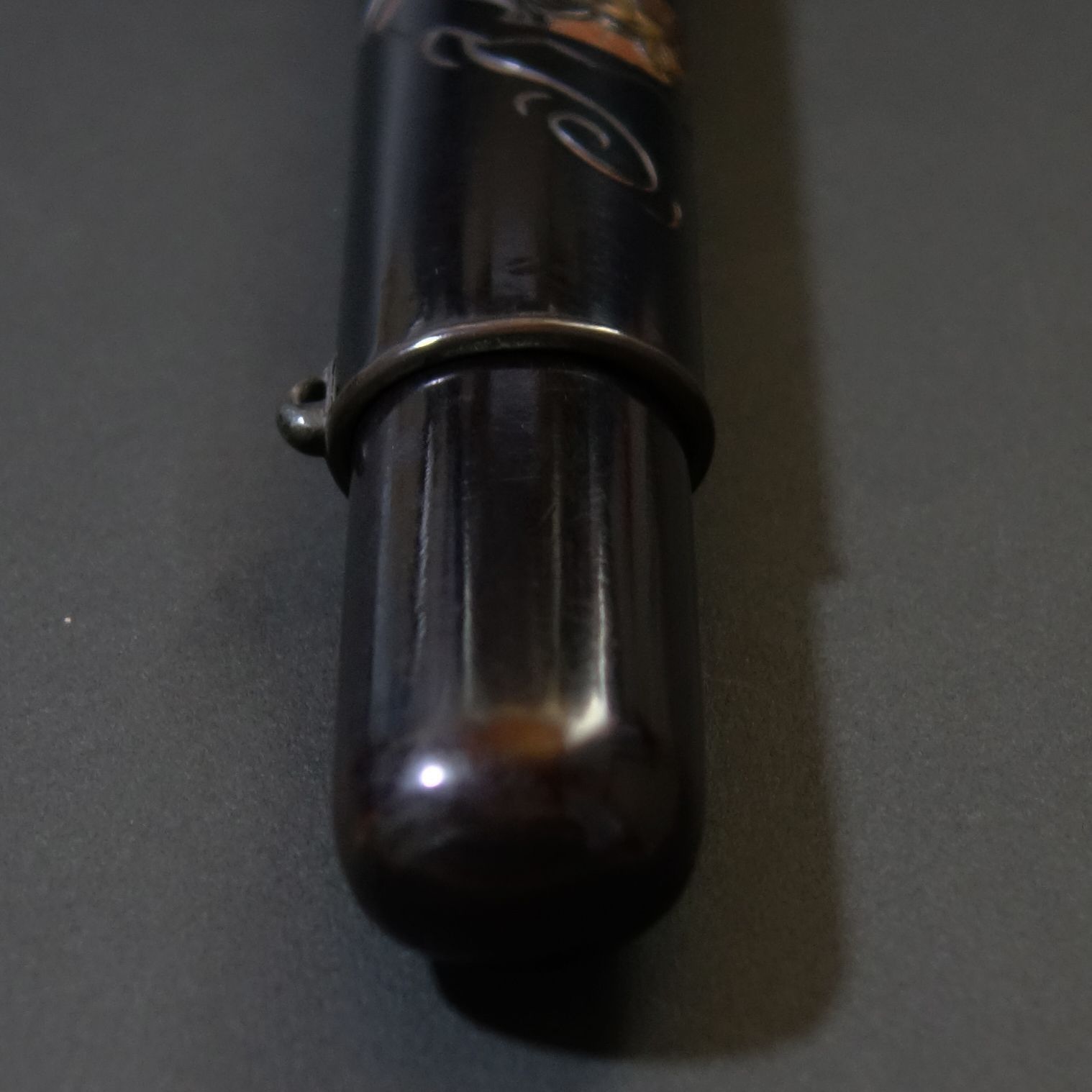 煙管筒 【彫彩漆 蒔絵 扇花鳥青海波文様 煙管筒】漆器 喫煙具
